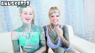 Italian With Large Schlong Tattooed Trio Anal FFM