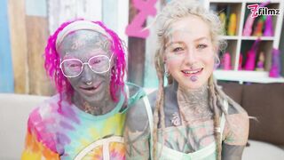 Inked Cuties in Mayhem Squirting Sex Fuckfest with Anal Screwing, Blowjobs and Double Penetration!