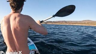 Outdoor Cowgirl on a Paddle Board POV Heaven