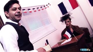 3 hot French cuties love playing with large knobs jointly