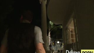 Wicked wench screwing with multiple boyz at the party