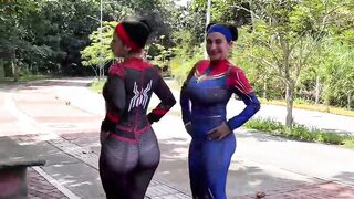 Vehement Spider-Woman vs. Anal Sex Lover with Her Ally's Boyfriend