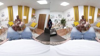 Black Afro Tenant Zaawaadi Suggests Her Ebony Snatch To Pay Rent - Interracial Vr Hot Hotty Vr 360 Porn