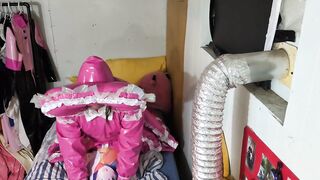 PVC Bonnet Sissy Body Pillow Humping and Vibraitor