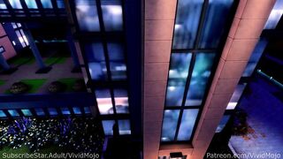 3 Futa Angels bang and cum in college hunk's throat and butt