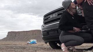 Oral-sex on the Road Restroom and Risky Hotel