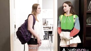 Naturally Stacked Women Hazel Moore & Samantha Reigns Have Some Class Snatch Enjoyment After Tough Exam