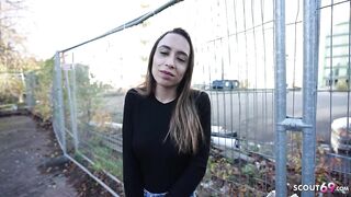 GERMAN SCOUT - Tiny Latin babe Teen Priscila Belini with flawless Boobs Pick Up for Casting Bang