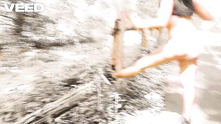 Jungle The Woods Outside Public Bike Trail Solo Female Exhibitionist Yoga Nude