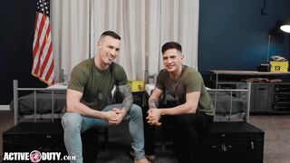 ACTIVE DUTY - Trooper Derek Kage Rails Trevor Brooks in Hawt Homosexual Duty Action