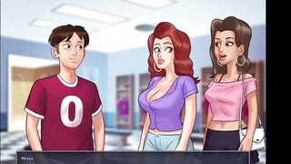 I inadvertently hit on bigtits blond cheerleader in a college shower. Will I get a boner??? (Summertime Saga - Roxy 1)