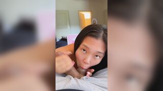 down on my knees giving a oral job like a worthy oriental doxy GIANT SPUNK FOUNTAIN IN THROAT