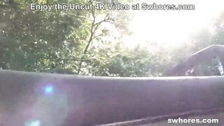 Amateur slag gets banged outdoors at Swhores