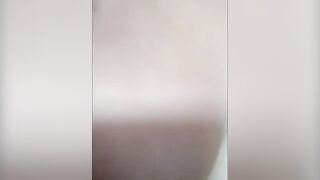 oriental youthful with large breasts screws vagina with sex tool