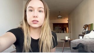 cute angel floods her apartment with her squirt