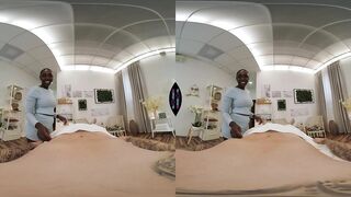 Ebony Black Cutie Gives Afro Massage - Sexually excited Wicked Zaawaadi Pleased Ending Sex VR 360 Porn