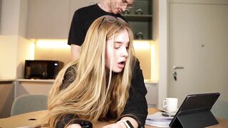 Large Tit Youthful Secretary Drilled by Boss