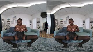 VR Porn - Afro Black Hotty Zaawaadi Solo Fingering Her Ebony Cunt In Hot Underware