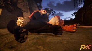 Chawn and Agon have some foreplay enjoyment