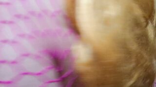 Large Melons Trans Gal Lactating and Pumping her Teats with Vacuum Milking Machine