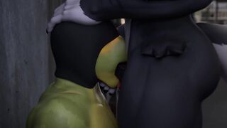 Public Alleyway Throatfuck. Artist: ChoPanther