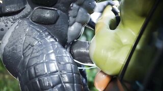 Scalie Gets Dominated By Biggest Alligator. Artist: ChoPanther