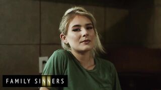 FAMILY SINNERS - Glamorous Golden-haired’s Stepbrother Returns From College To Show Off His Fresh Sex Skills To Her