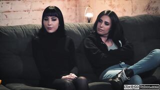 My probation officer jerks on us giving a kiss and licking twat