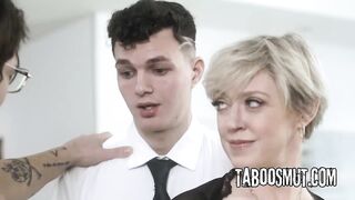 Lonely Housewife Entice 2 Religious Men Into Banging Her Cunt