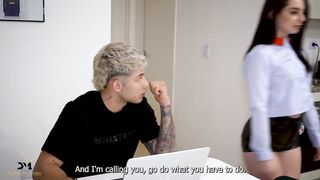 Inefficient Secretary Pays Her Colombian Boss with Her Snatch - Danner Mendez & Almendra Gala