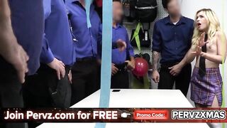 Passing Around the Little Golden-haired Shoplyfter Until That babe Learns Her Place