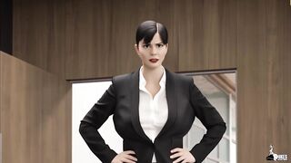 Lesbo Employee suggests her ebony boss her large PAWG butt for a specific favour