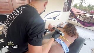 I went to pay the tattoo artist with a cashier's card and my angry ex sucked my ally's rod.