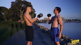 SEAN CODY - Ernie Pounds Greyson's Crazy Dark hole In Doggy style In advance of Painting It With His Sexy Load