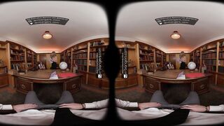 VR Bangers: Golden-haired Teen Rides a Giant Weenie in the College Principal’s Office - VR Porn