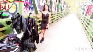 OUTSIDE THE TOWN EXHIBITION Bike Trail Public Pair Play Around Cosplay Stripped Queen