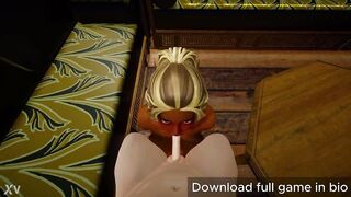 Hawt ebony blond woman with large melons and large butt sucks a white shlong on her knees - (U can upload full game in bio)