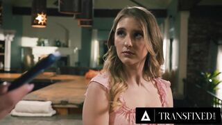 TRANSFIXED - Tiny Hottie Melody Marks Gets Sexy Creampie By Her Trans Neighbour Gray Perrier