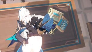 wriothesley slow screws neuvillette - genshin impact