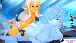 SHEMALE HENTAI SLIME SCREW AND CREAMPIE SHEMALE HENTAI IN THE DUNGEON