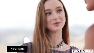 Secret Girlfriends Vixi Rafi & Melanie Marie Share a Penis in Sexy Trio