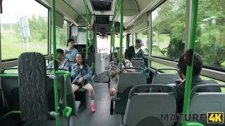 MATURE4K. BANG ME IN THE BUS! In front of everybody...