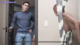 Wife Cheating Spouse In The Shower In Front Of Him ( CG Realistic Animation )