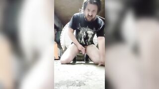 A insane homo chap from Russian Federation likes recent semen so much that that guy's willing to eat it right off the immodest floor!