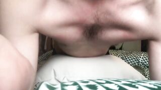 Hawt man humps pillow, then jerks off for jizz flow