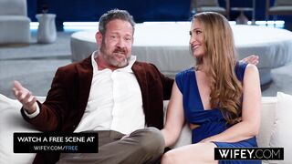 WIFEY Married mother I'd like to fuck Brandi Johnson Gets Spit-Roasted And Creampied Whilst Hubby Watches