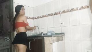 +eighteen YEARS - I put a camera to record in the kitchen during the time that I bang my single neighbour