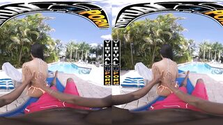 VIRTUAL PORN - Eden West Unleashes Her Nasty Side For A Beachside Massage Turned Wild Escapade