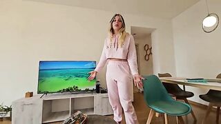 Gorgeous blond with a large butt rides me hard until the last spunk flow