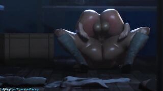 Mary Jane gets banged by futanari silver sable in the shed.